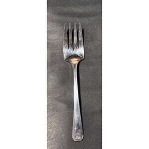 Simeon L. George H. Rogers Company Oneida Serving Fork Silver Plate Vintage 40s